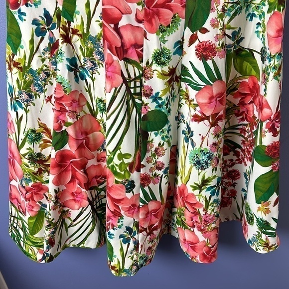 Dress Barn Women’s Plus Size 18 Floral Peplum Midi Dress - Picture 4 of 12